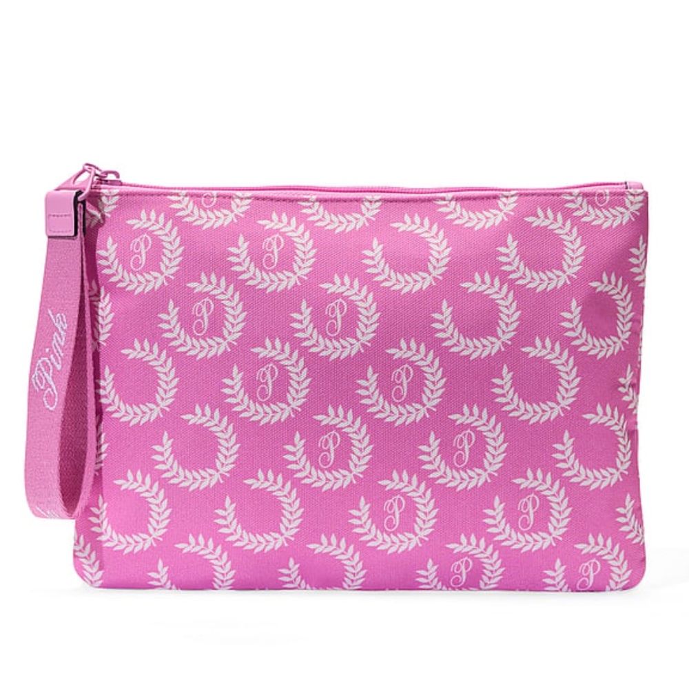 Pink makeup bag